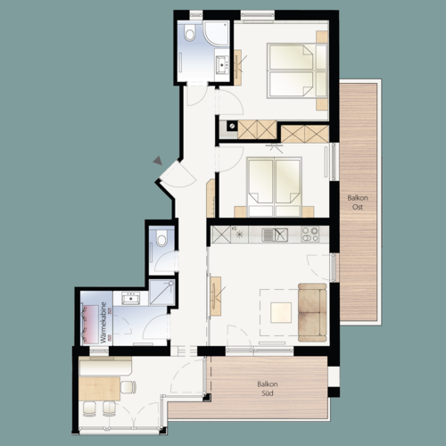Apart Breila Serfaus Grundriss Apartment 3