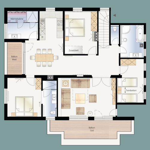 Apart Breila Serfaus Grundriss Apartment 6