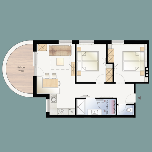 Apart Breila Serfaus Grundriss Apartment 5